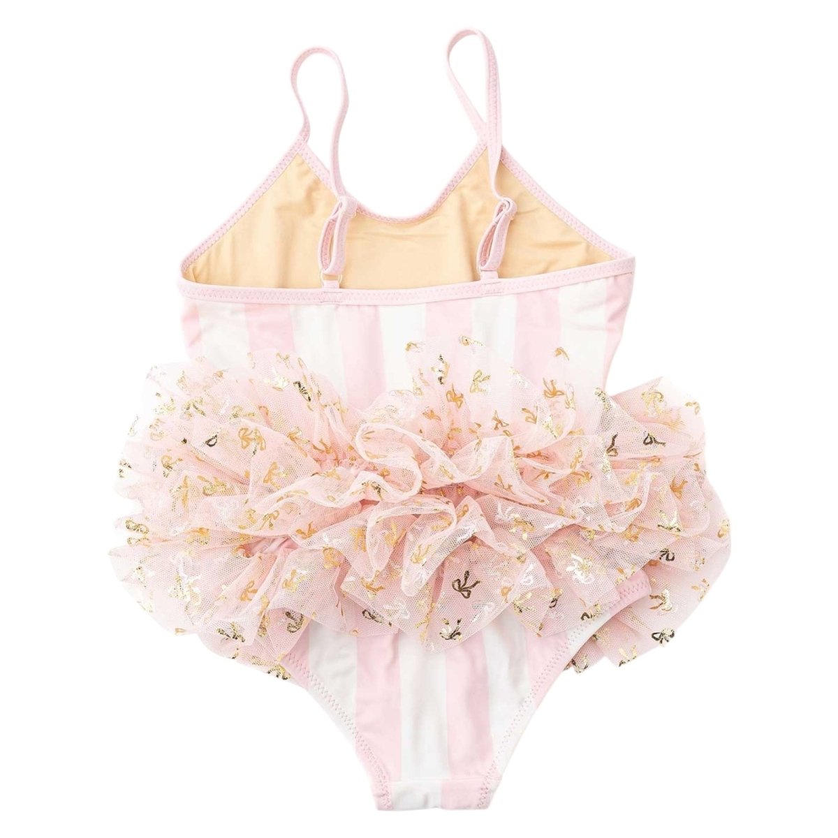 BOW STRIPE TUTU ONE PIECE SWIMSUIT (PREORDER) - SHADE CRITTERS