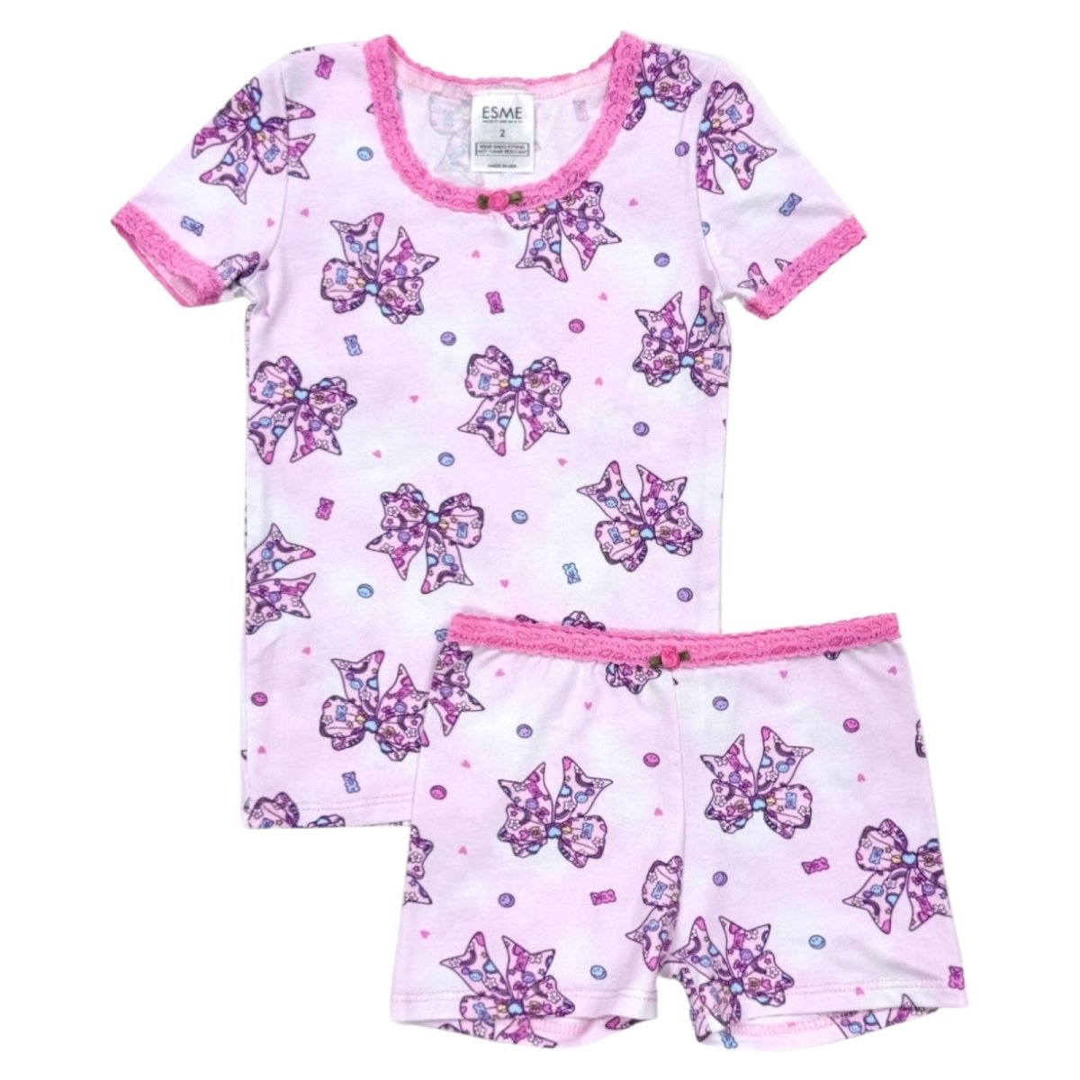 BOWS SHORT SLEEVE/SHORTS PJS - PAJAMAS