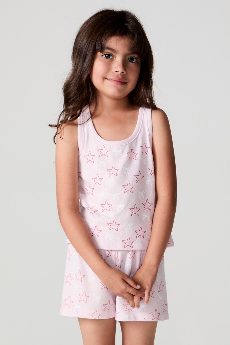 BOWS & STARS TANK TOP (PREORDER) - CHASER KIDS - TANK TOPS