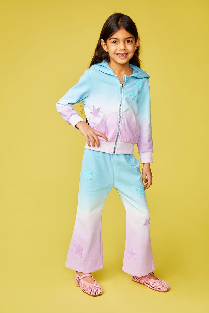 BRYNN OMBRE STARS ZIP UP HOODIE AND SWEATPANTS SET - SET