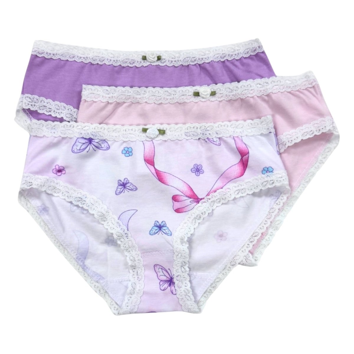 BUTTERFLY BOWS 3 PACK PANTIES - ESME