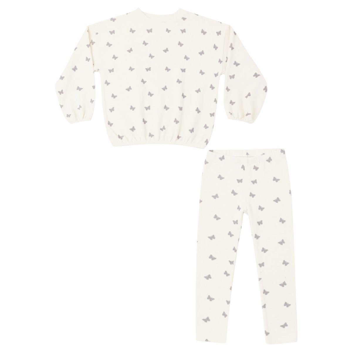 BUTTERFLY DITSY SPONGEY KNIT SWEATER AND LEGGINGS SET - RYLEE + CRU