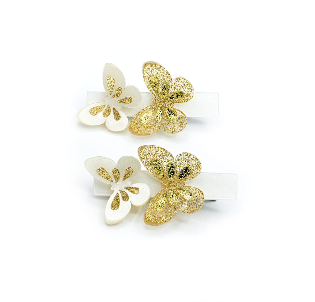 BUTTERFLY PEARLIZED ALLIGATOR CLIPS (PREORDER) - LILIES & ROSES