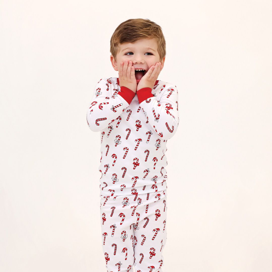 CANDY CANES TWO PIECE PJS (UNISEX) - PAJAMAS