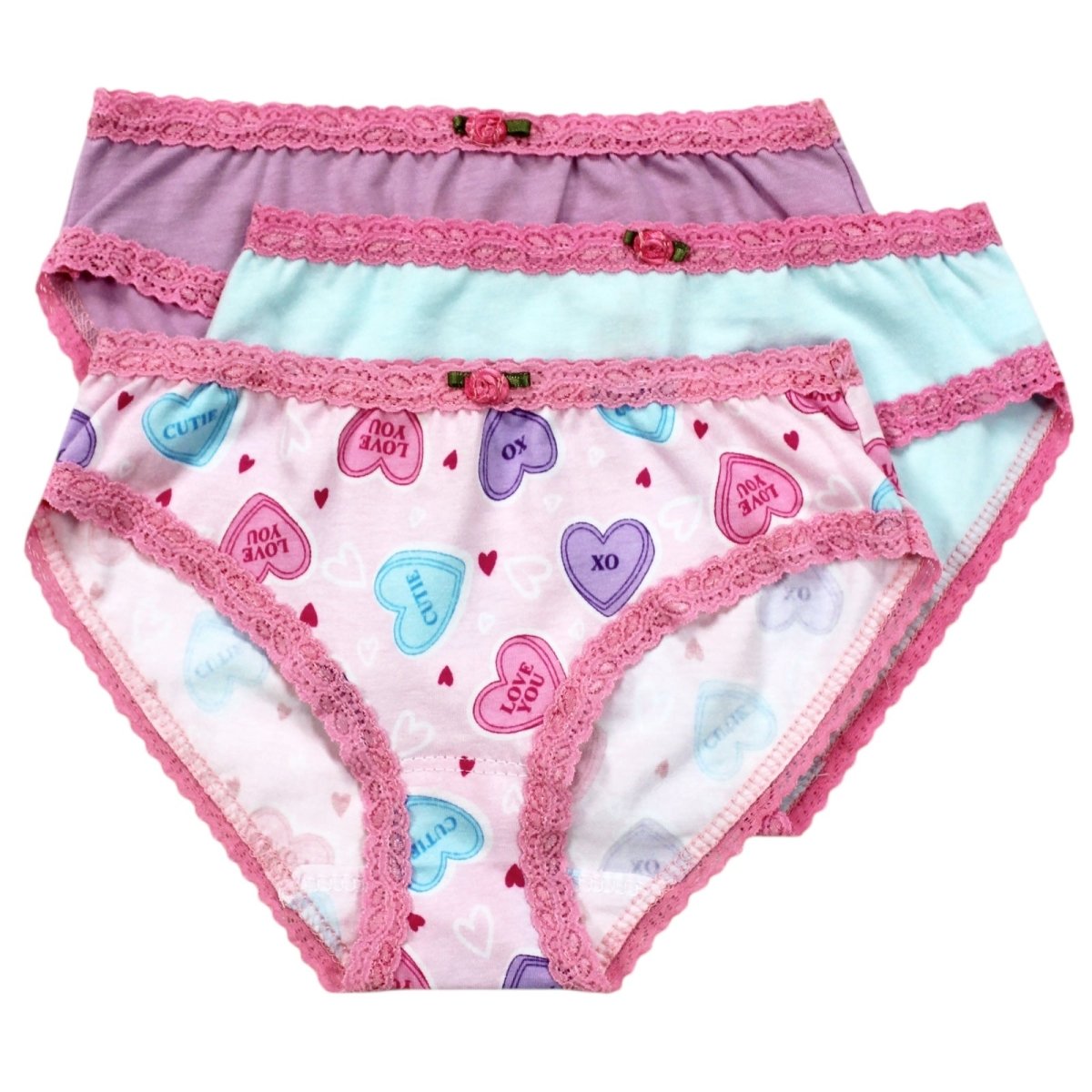 CANDY HEARTS 3 PACK PANTIES - ESME