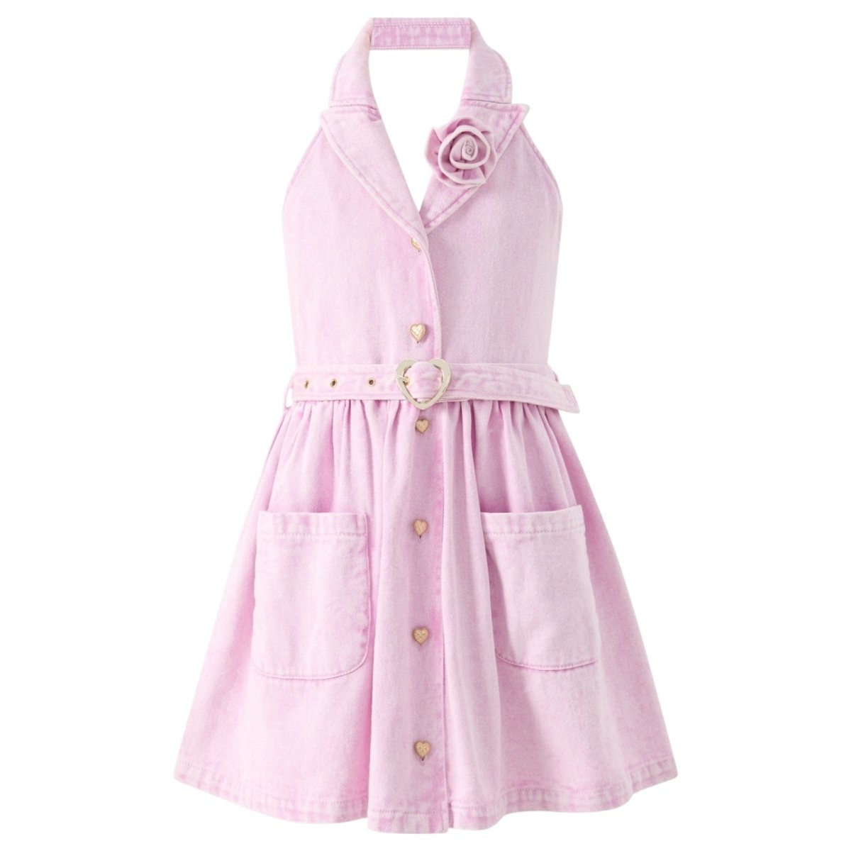 CATALINA DENIM HALTER MINI DRESS (PREORDER) - MARLO