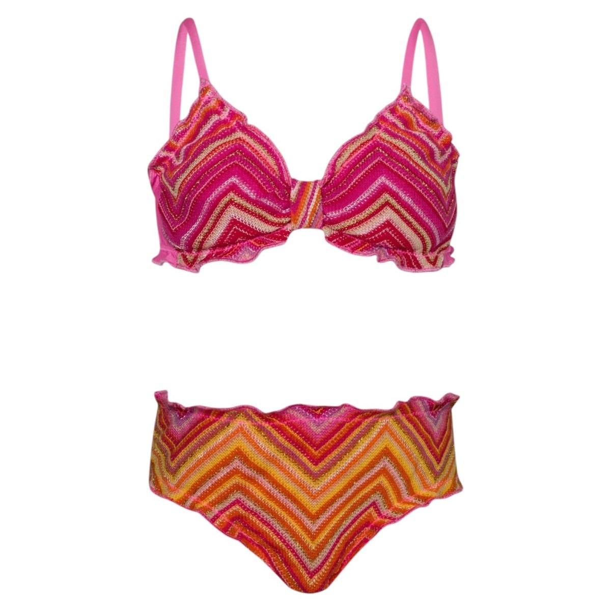 CAYENNE LETTUCE EDGE TWO PIECE BIKINI - TWO PIECE BIKINI