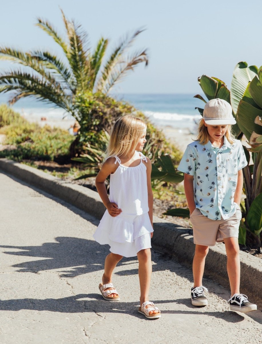 CHA CHA LINEN TOP AND SKIRT SET (PREORDER) - FEATHER 4 ARROW