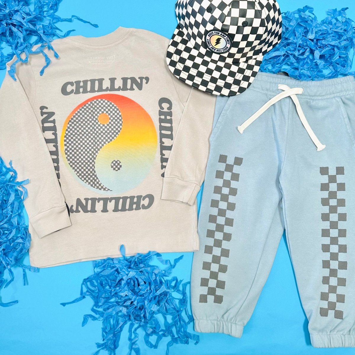 CHECKERED STOKED SWEATPANTS - SWEATPANTS
