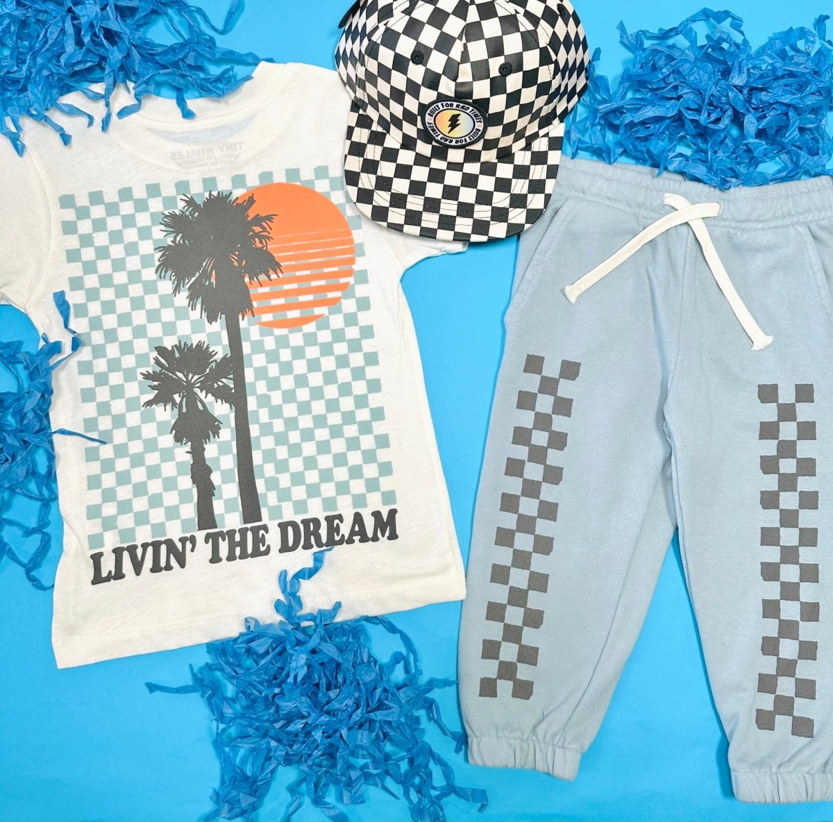 CHECKERED STOKED SWEATPANTS - SWEATPANTS