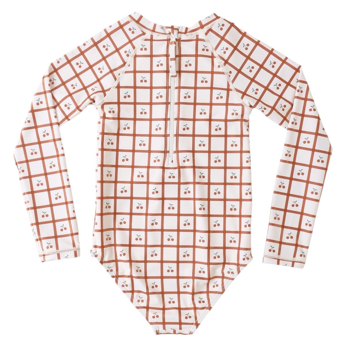 CHERRY CHECK DELPHINE RASHGUARD ONE PIECE SWIMSUIT - RYLEE + CRU