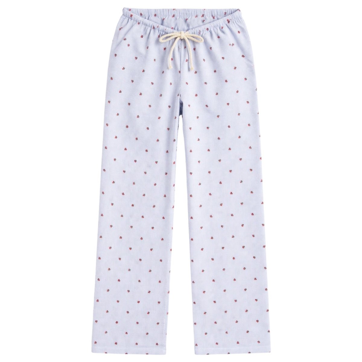 CHERRY SEERSUCKER CAPRI PANTS (PREORDER) - KATIE J NYC