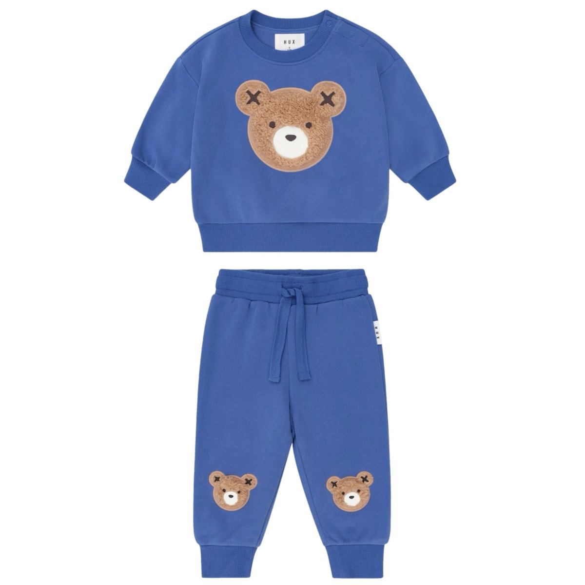 COBALT FURRY HUXBEAR SWEATSHIRT AND SWEATPANTS SET - HUXBABY