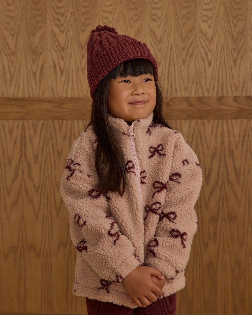COCO BOWS FUZZY JACKET - JACKETS