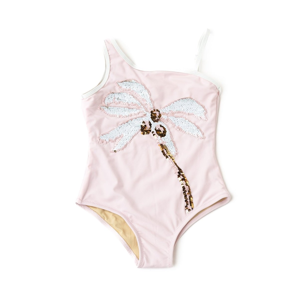 COCO PALM FLIP SEQUIN ONE PIECE SWIMSUIT - SHADE CRITTERS