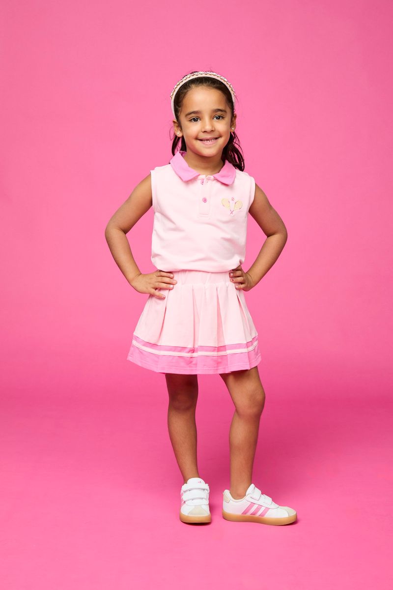 COCO TENNIS POLO TANK TOP AND PLEATED SKIRT SET - MINI DREAMERS