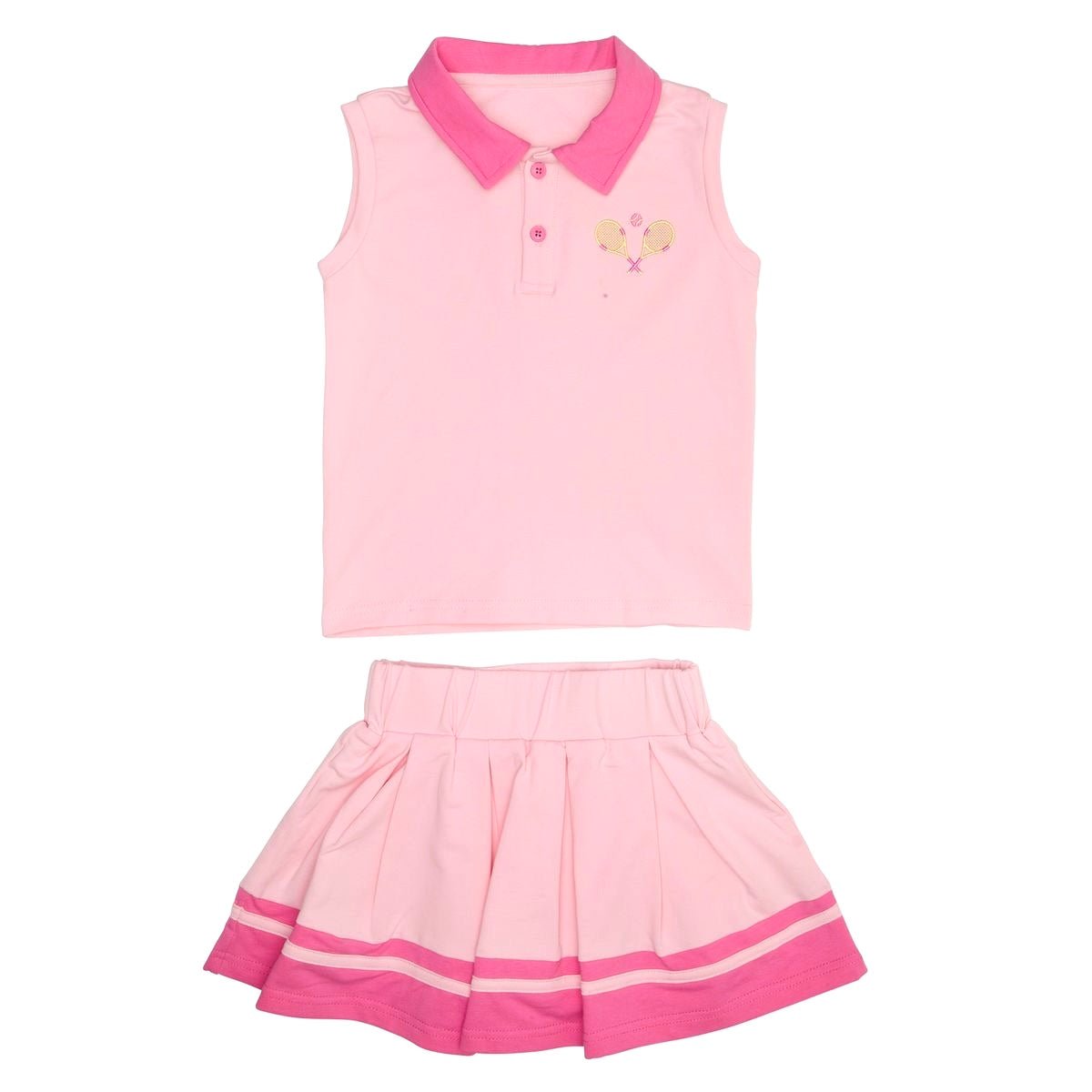 COCO TENNIS POLO TANK TOP AND PLEATED SKIRT SET - MINI DREAMERS