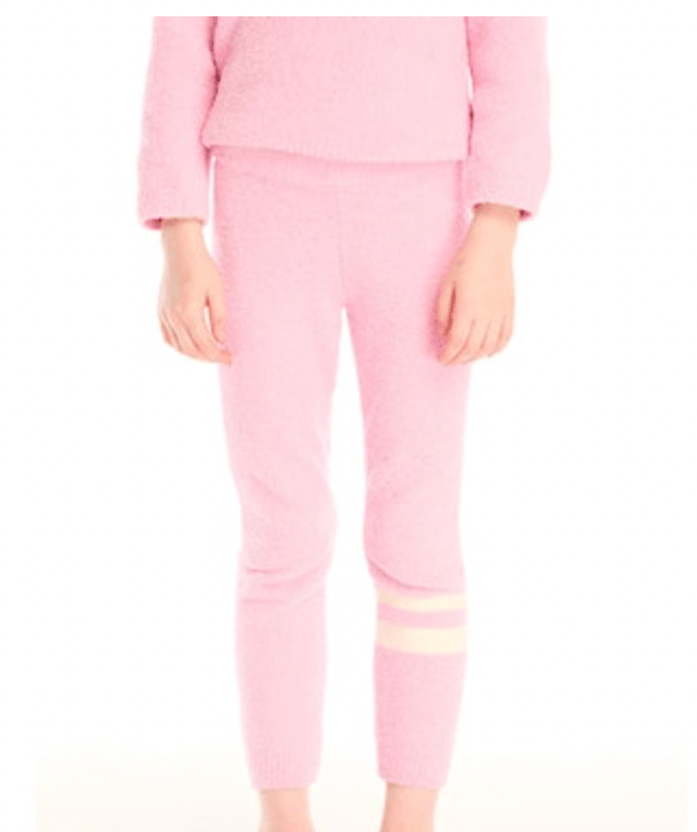 CONFETTI STRIPE FUZZY FLEECE LOUNGE LEGGINGS (PREORDER) - CHASER KIDS