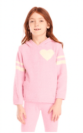 CONFETTI STRIPE FUZZY FLEECE LOUNGE ZIP UP HOODIE (PREORDER) - CHASER KIDS