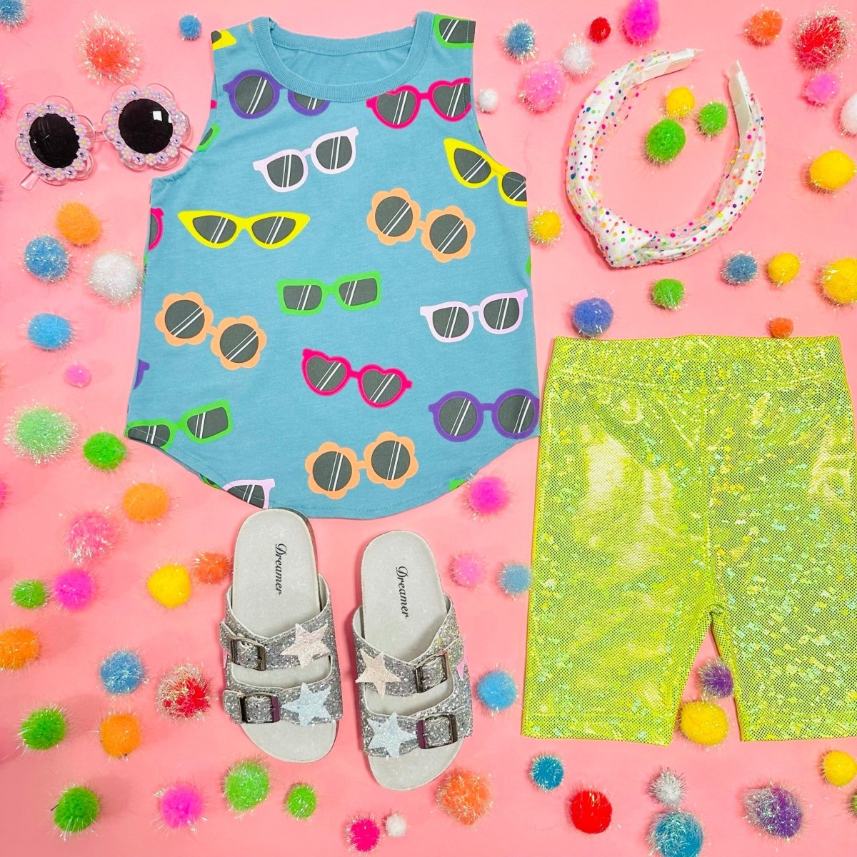 CRAZY SUNGLASSES TANK TOP - TANK TOPS