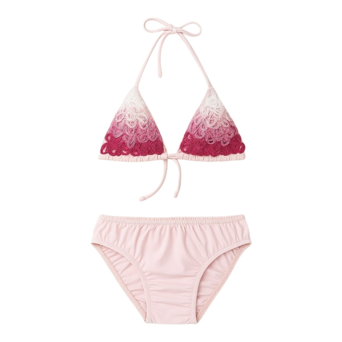 CROCHET FRINGE TWO PIECE BIKINI by PLANET SEA | Kids Fashion