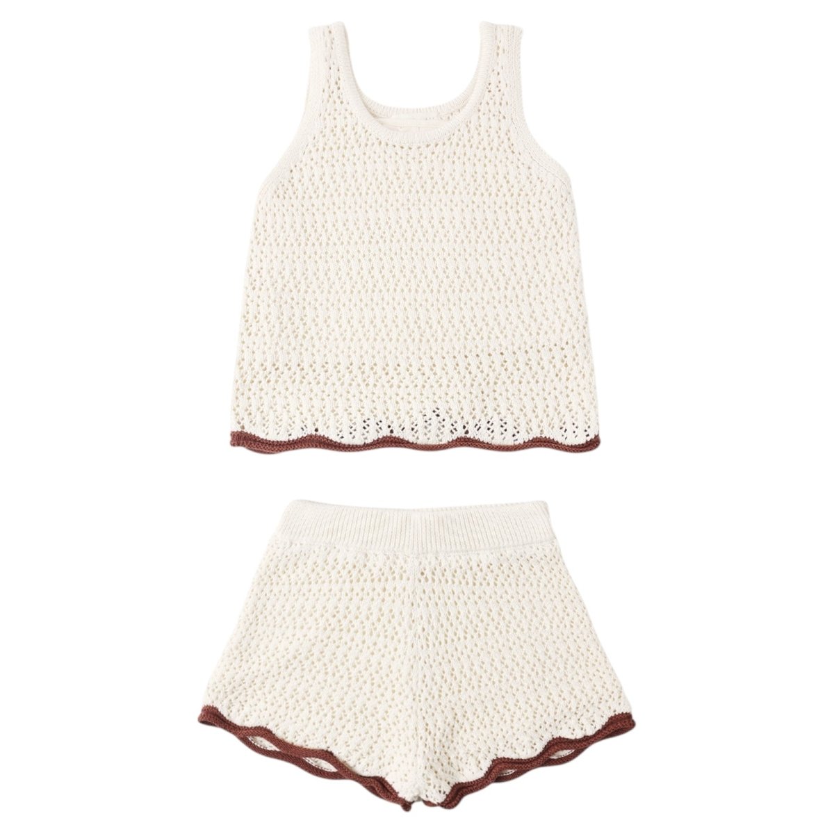 CROCHET TANK AND SHORTS SET - SET