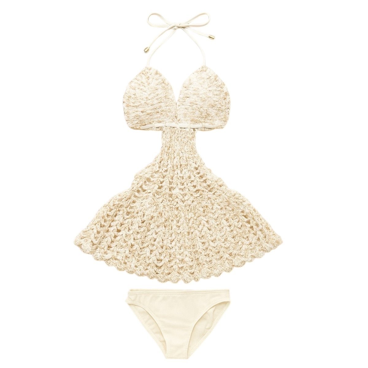 CROCHET TWO PIECE DRESS BIKINI - PLANET SEA
