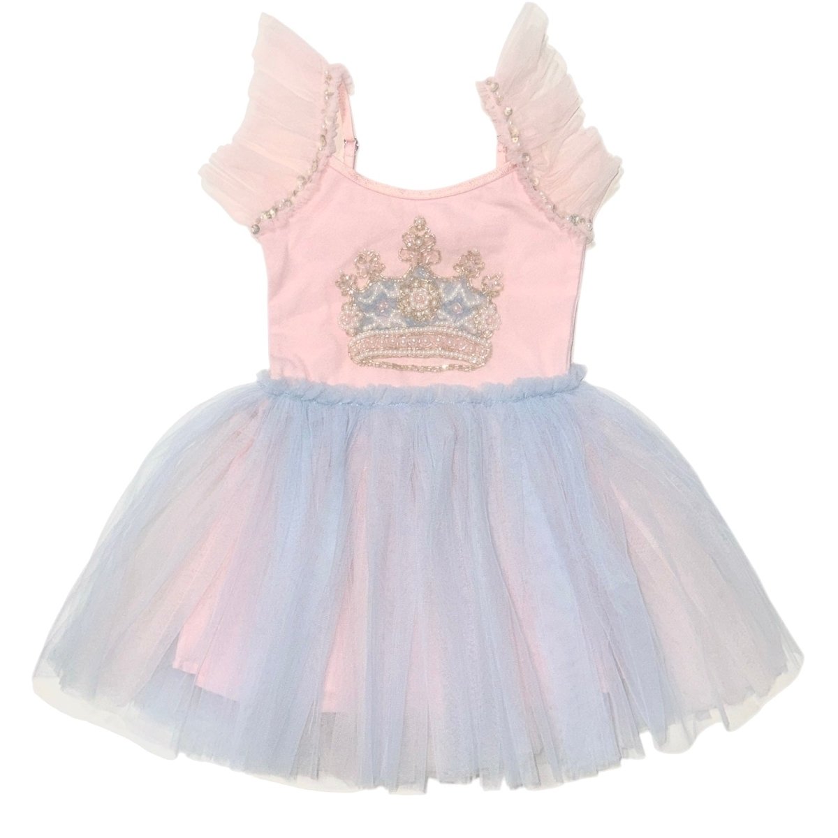 tutu dress princess BLUE Tulle Crown Tutu Dress