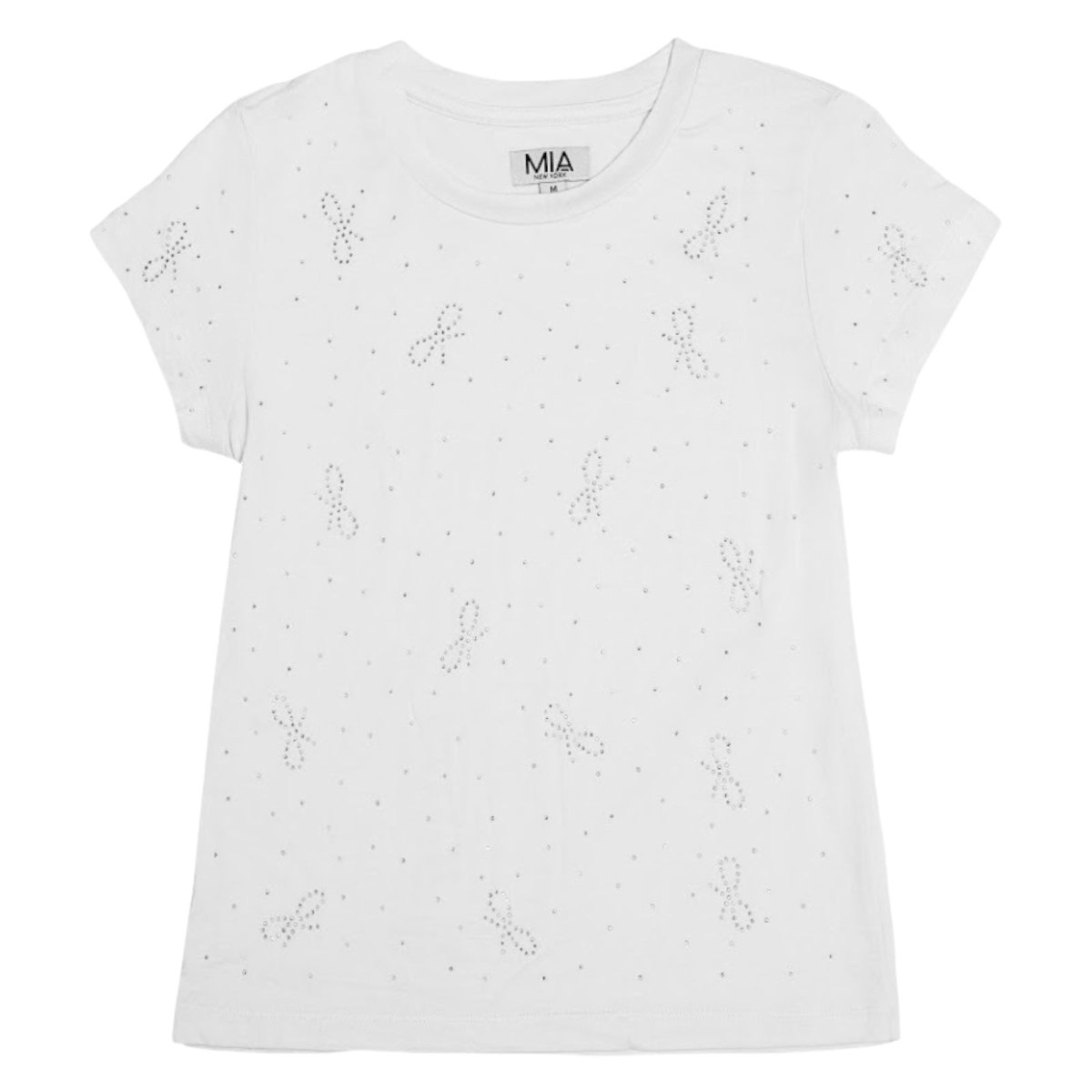 CRYSTAL BOW TSHIRT - SHORT SLEEVE TOPS