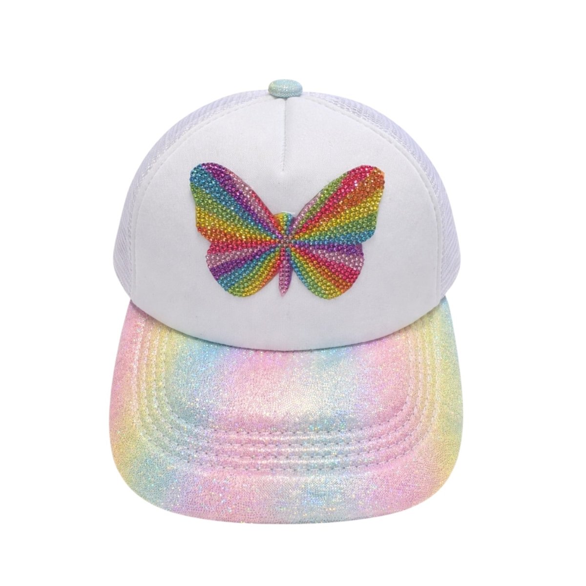 CRYSTAL BUTTERFLY IRIDESCENT HAT - HATS