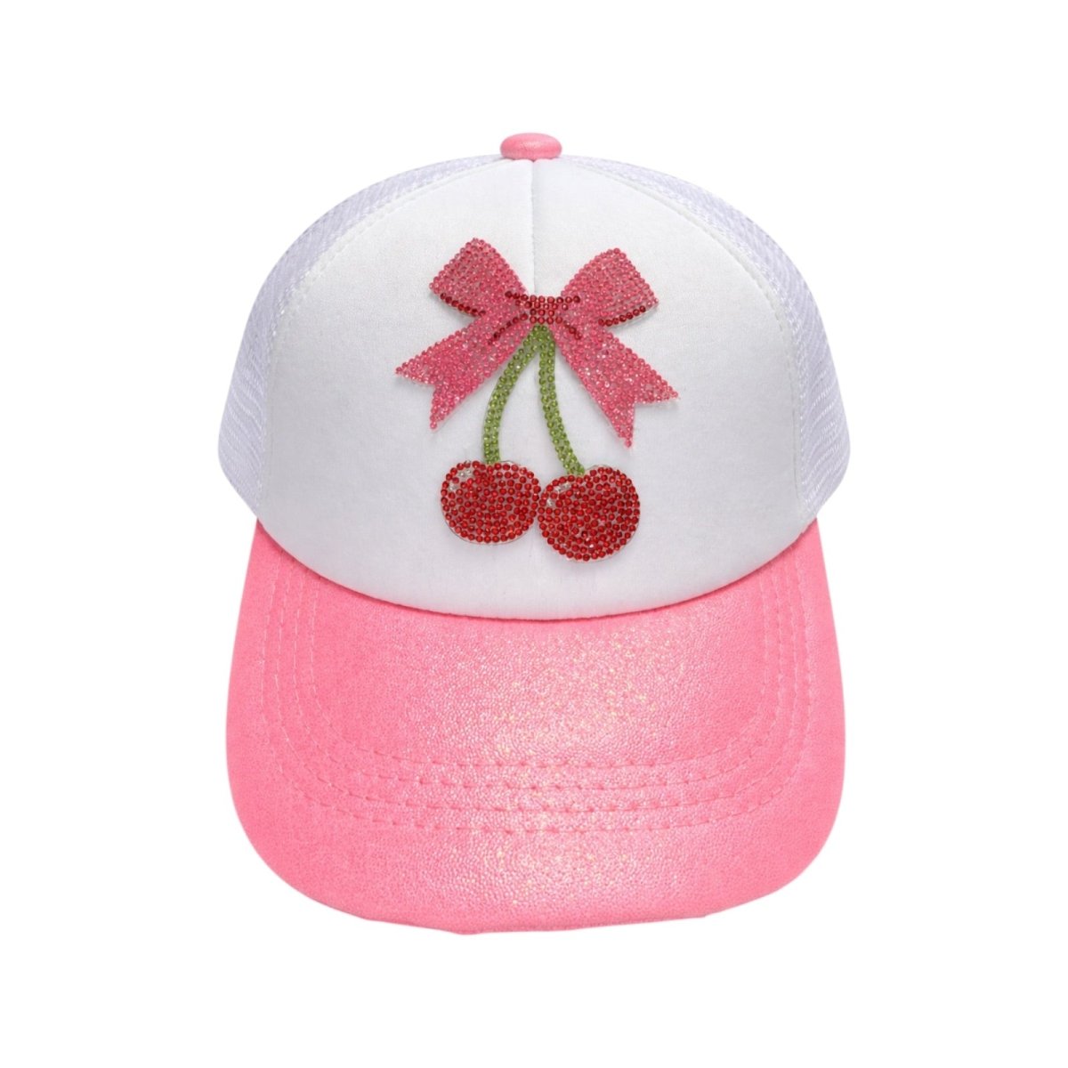 CRYSTAL CHERRY BOW IRIDESCENT HAT - HATS