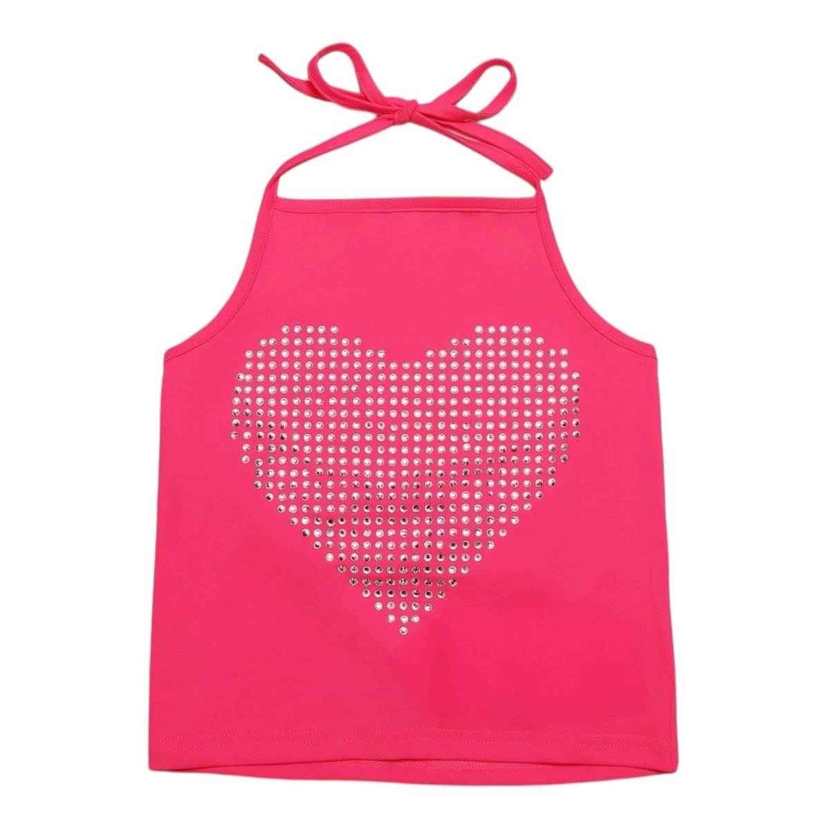 CRYSTAL HEART HALTER TOP - TANK TOPS