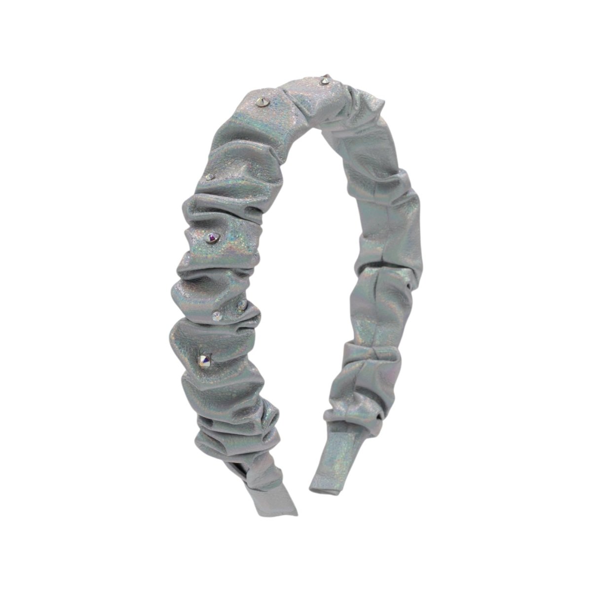 CRYSTAL METALLIC SCRUNCHY HEADBAND - HEADBANDS