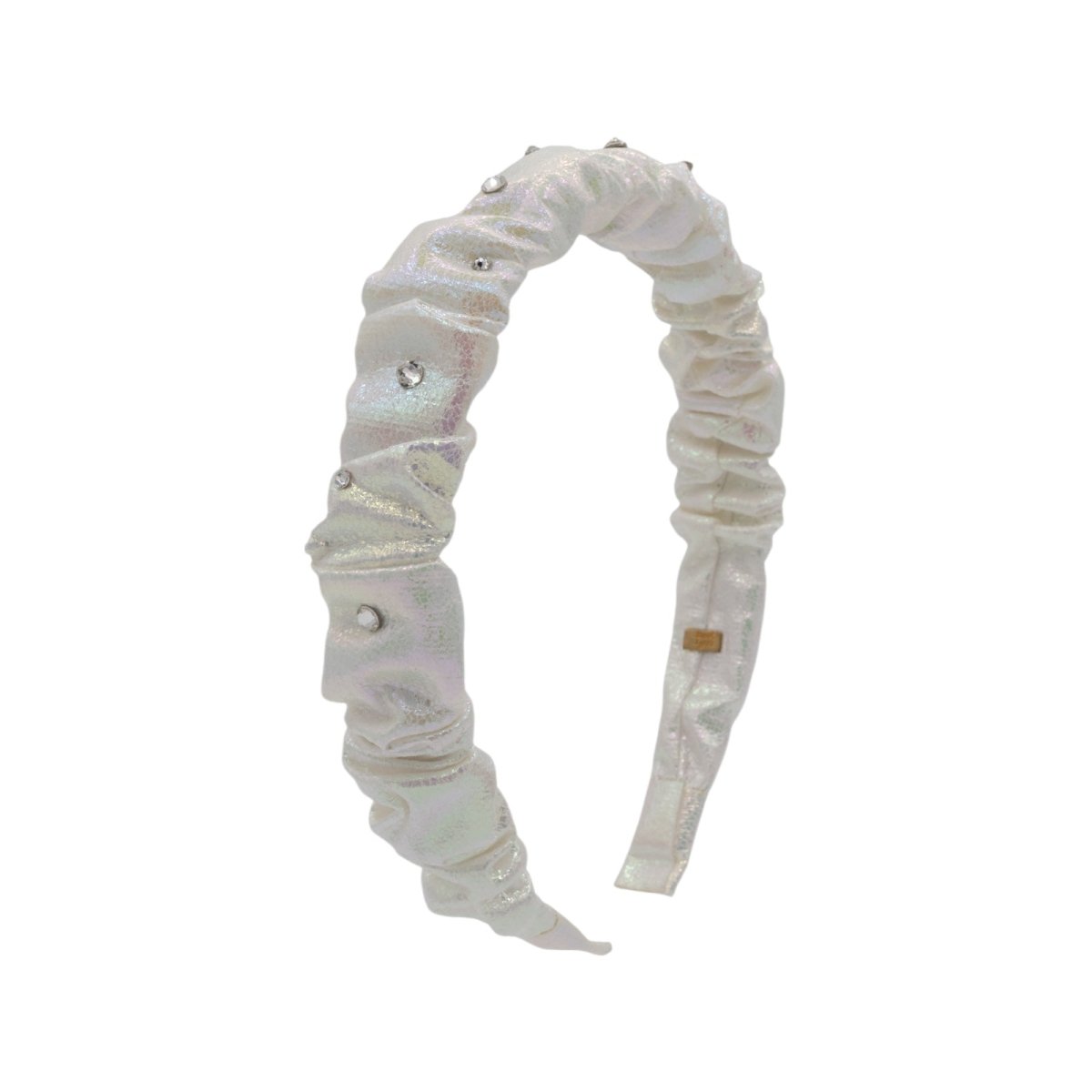 CRYSTAL METALLIC SCRUNCHY HEADBAND - HEADBANDS