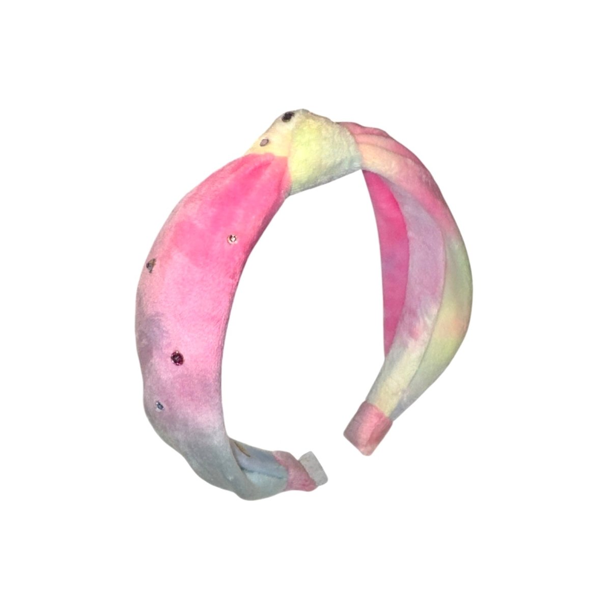 CRYSTAL TIE DYE PLUSH KNOT HEADBAND - BARI LYNN