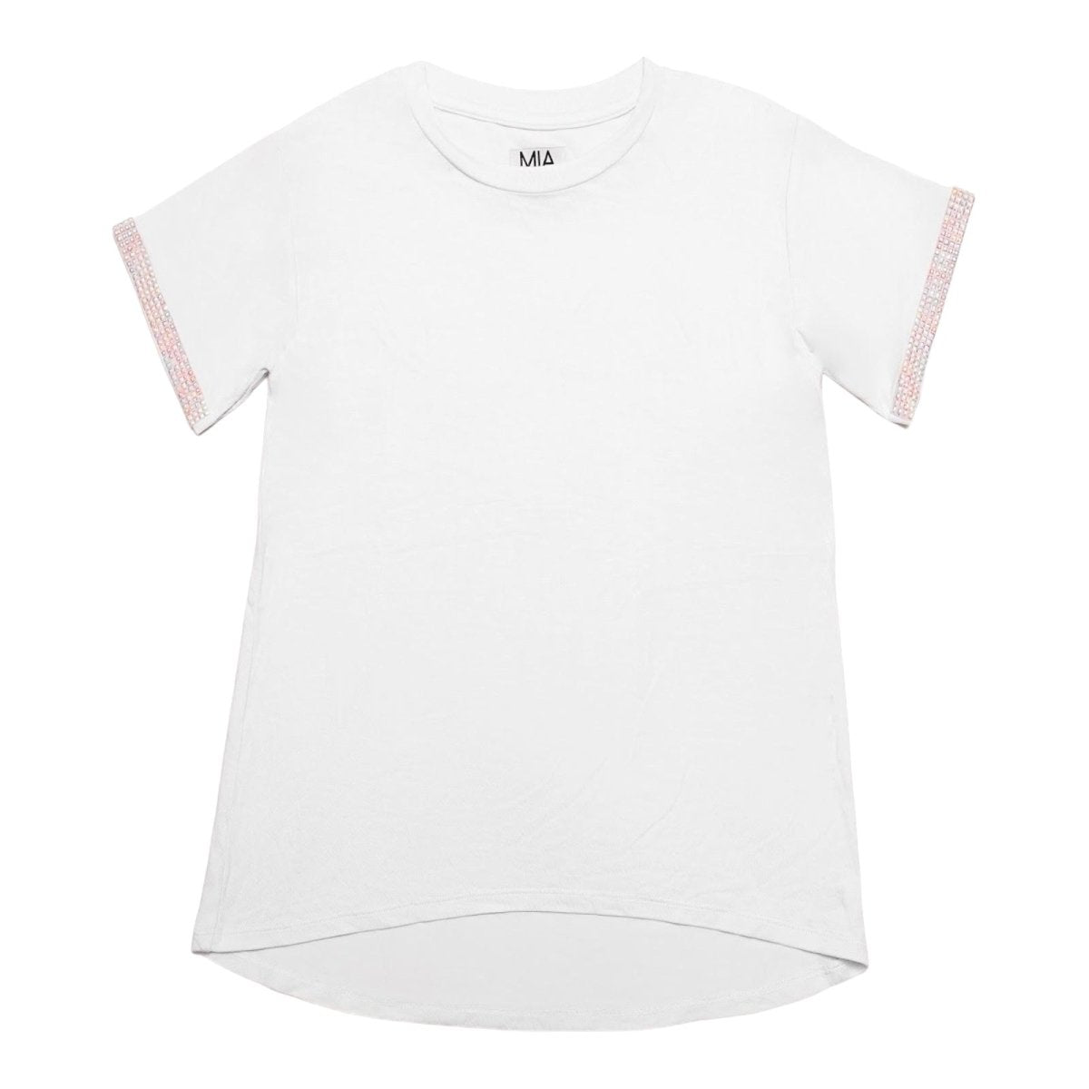 CRYSTAL TRIM TSHIRT - SHORT SLEEVE TOPS