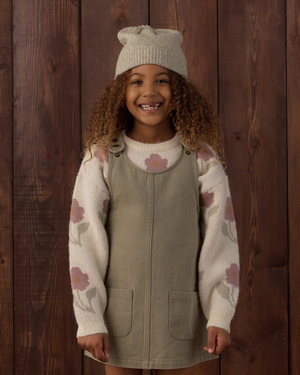 DARK SAGE ODETTE OVERALL DRESS - RYLEE + CRU - DRESSES