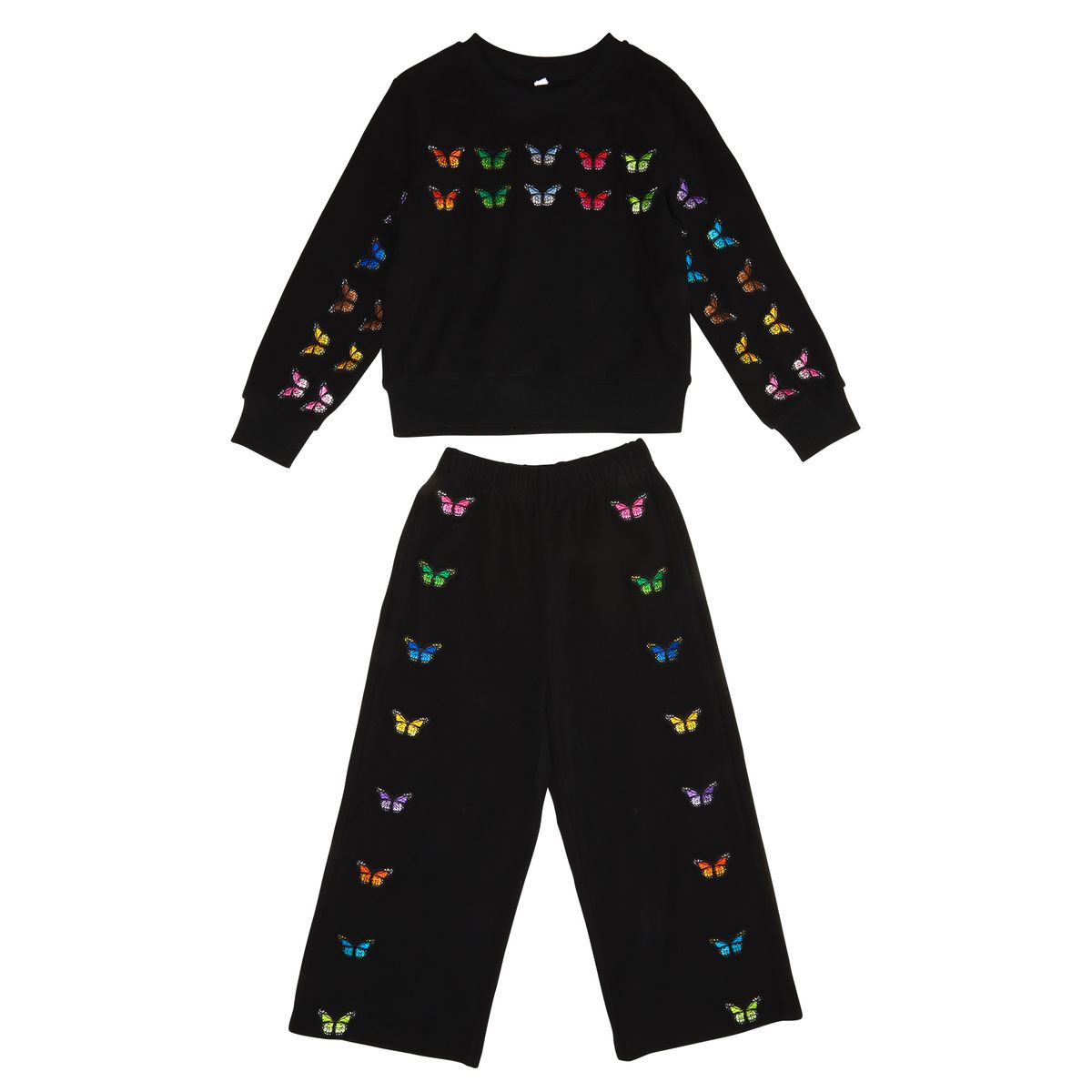 DELILAH BUTTERFLY SWEATSHIRT AND SWEATPANTS SET - SET