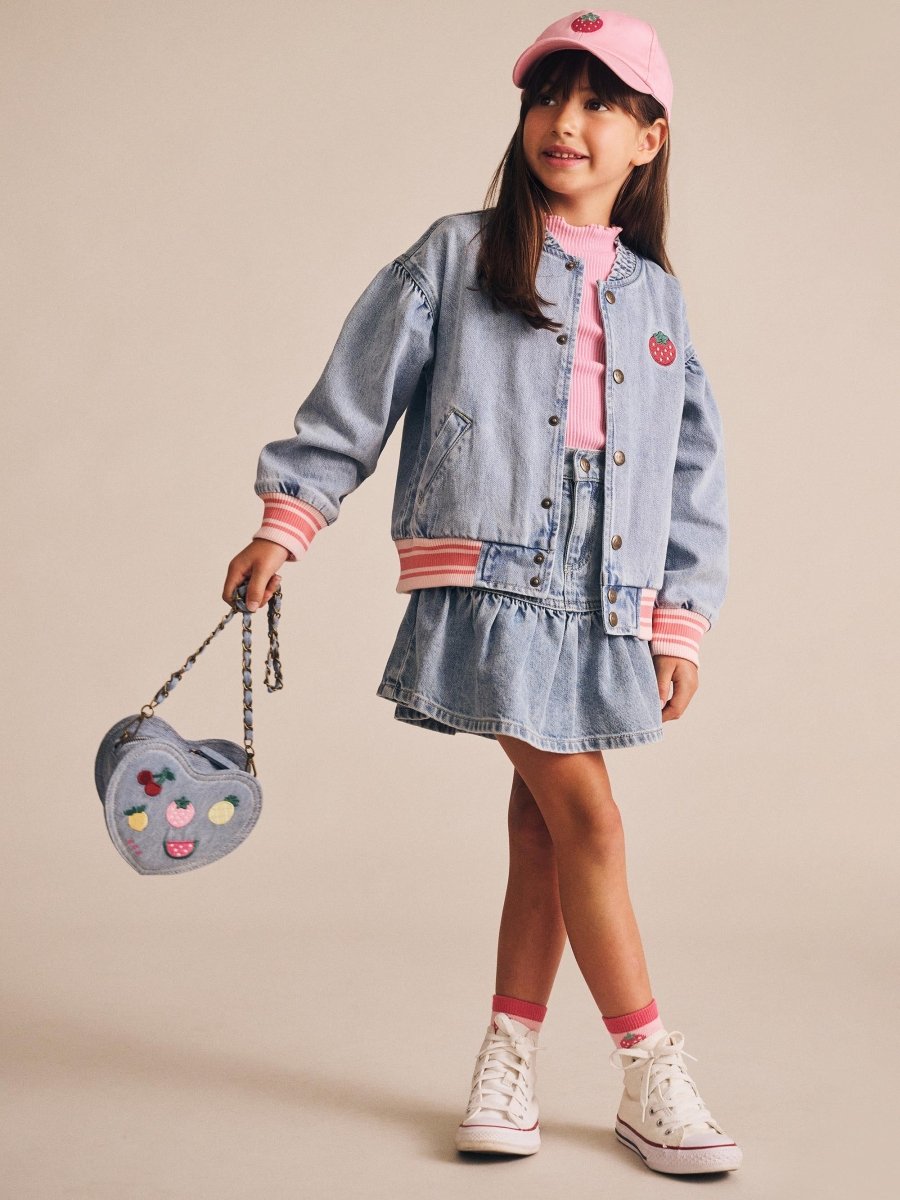 DENIM FRILL SKIRT (PREORDER) - HUXBABY