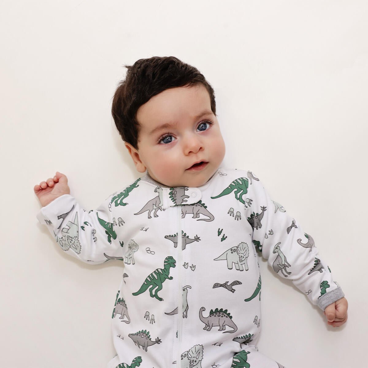 DINOSAURS ZIP FOOTIE - FOOTIES