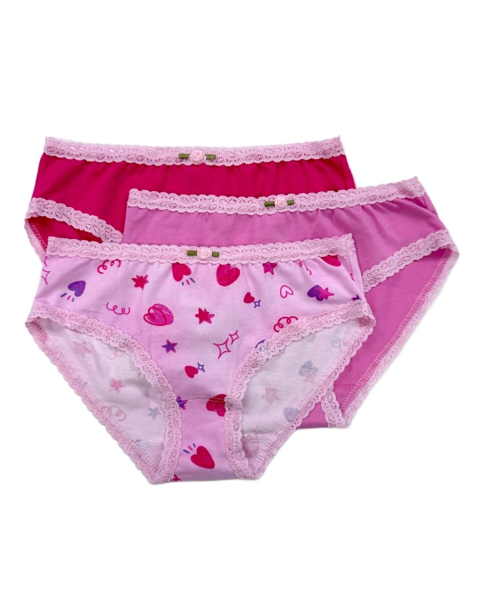 DOODLE HEART 3 PACK PANTIES (PREORDER) - ESME