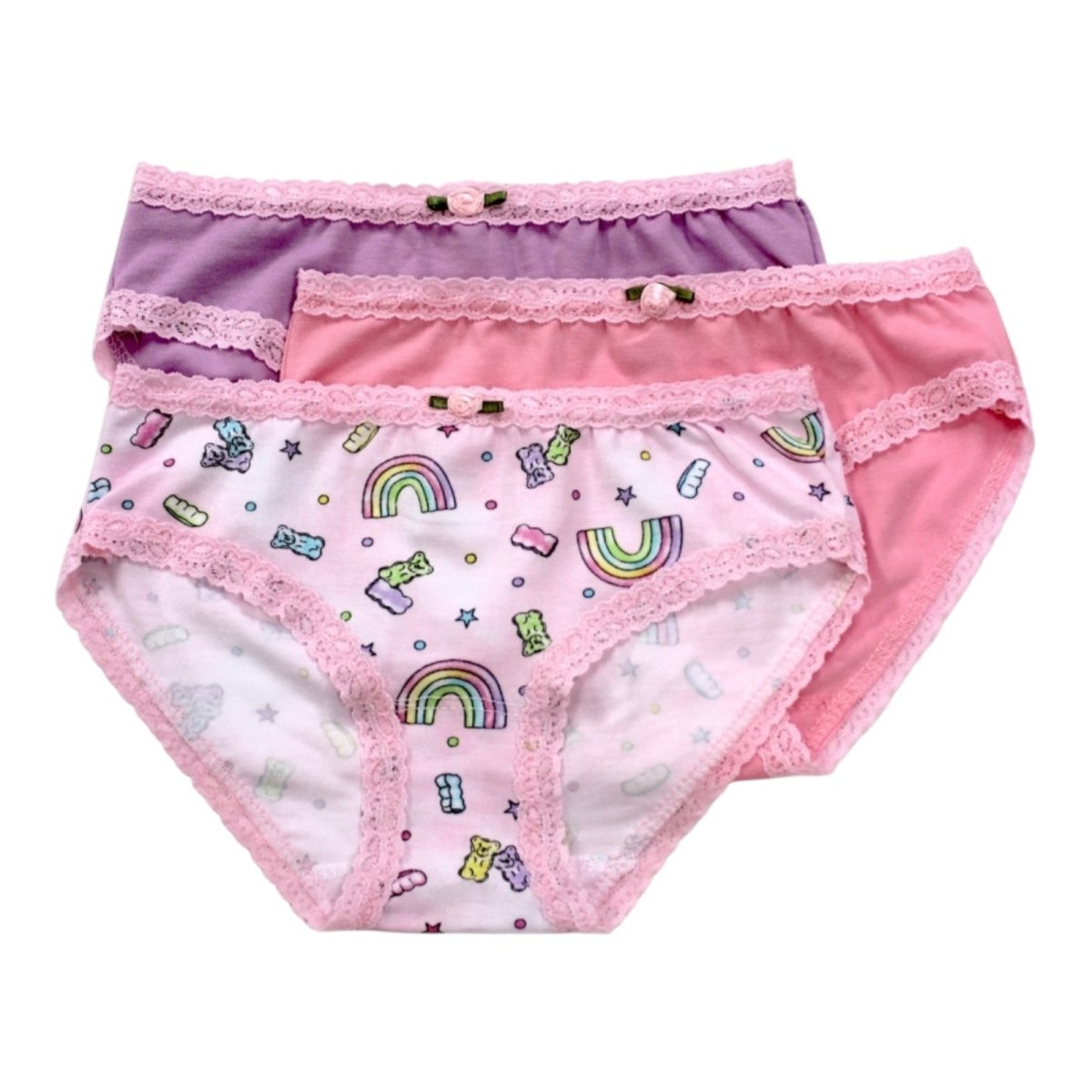 DREAMY RAINBOW & GUMMY BEAR 3 PACK PANTIES (PREORDER) - ESME