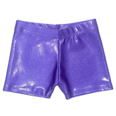 ELECTRIC METALLIC BIKER SHORTS - SHORTS