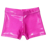 ELECTRIC METALLIC BIKER SHORTS - SHORTS
