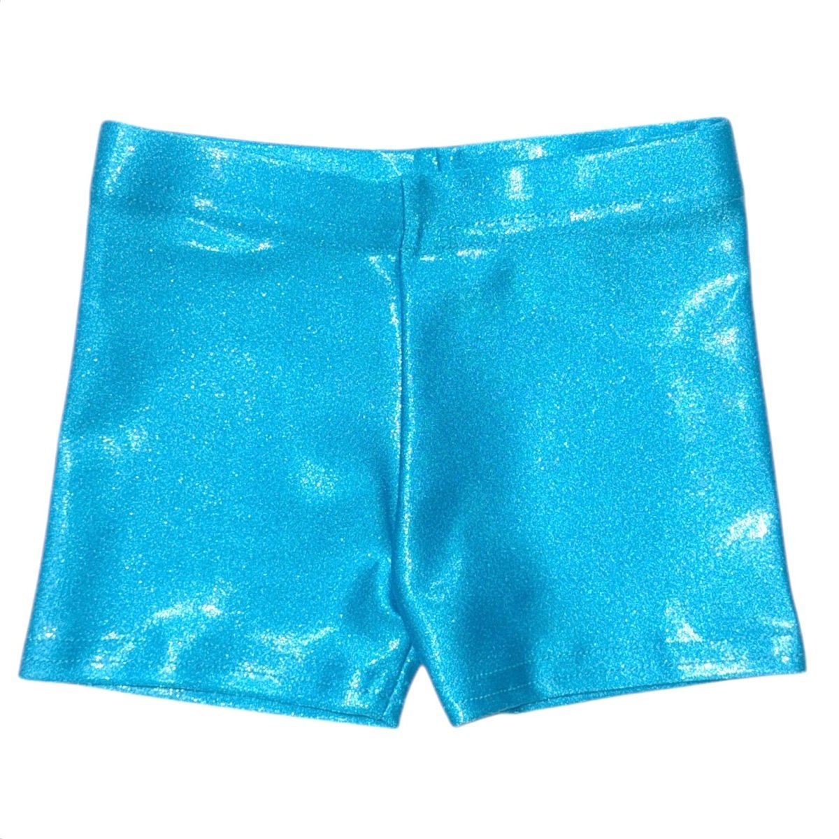 ELECTRIC METALLIC BIKER SHORTS - SHORTS