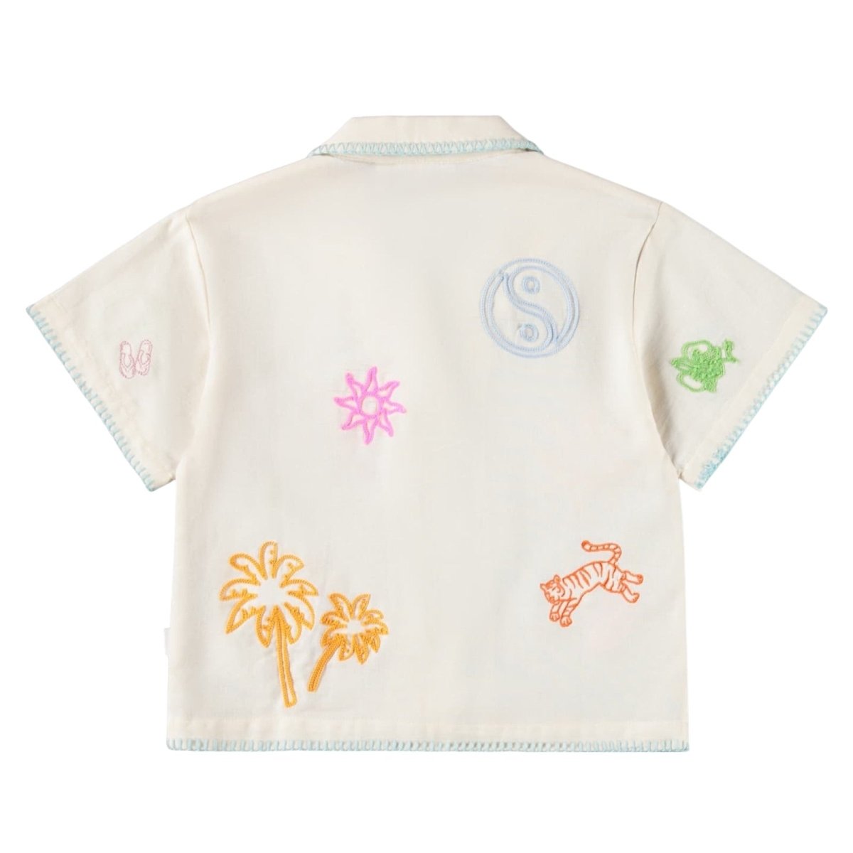 EMBROIDERED DOODLES ROSALLE BUTTON DOWN TOP (PREORDER) - MOLO
