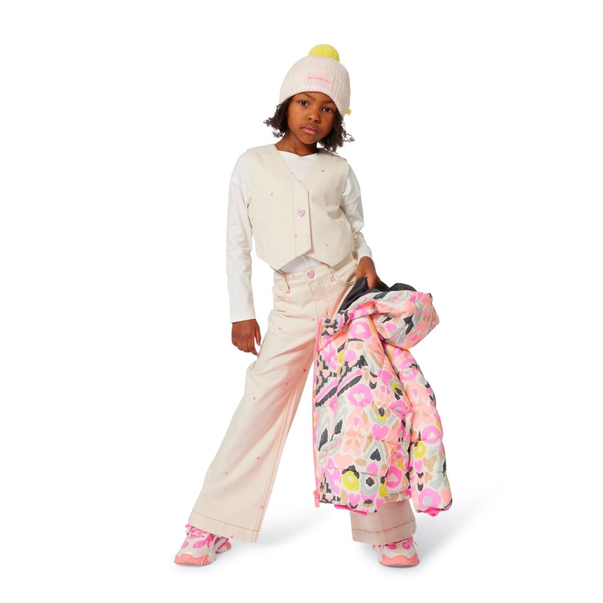 EMBROIDERED HEARTS PANTS - PANTS