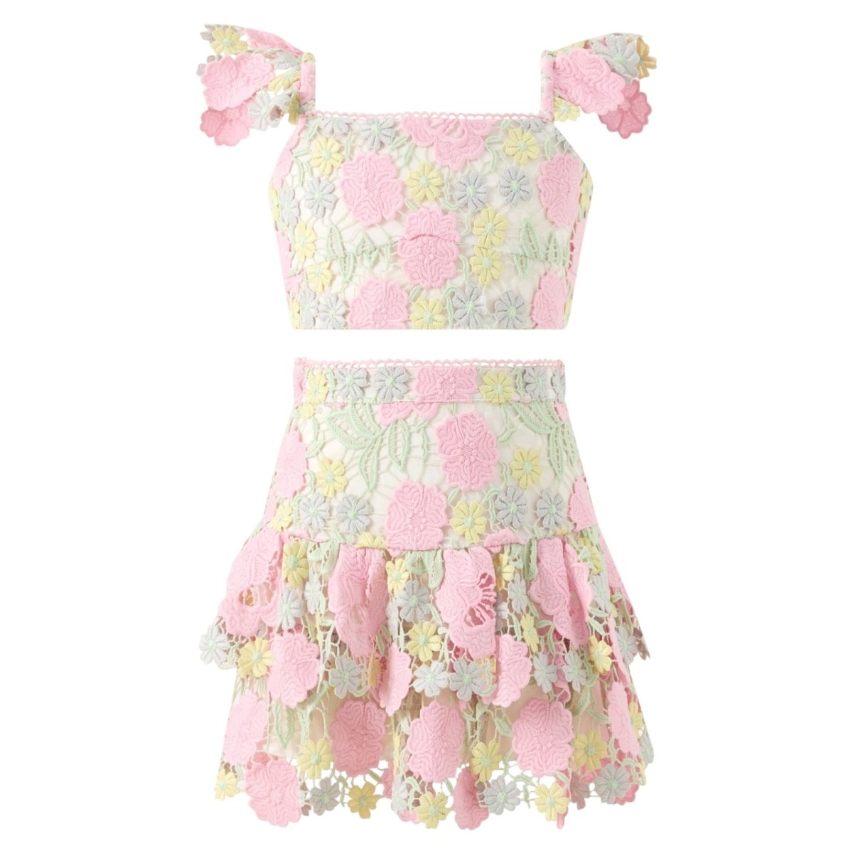 ESTELLA EMBROIDERY TOP AND SKIRT SET (PREORDER) - MARLO