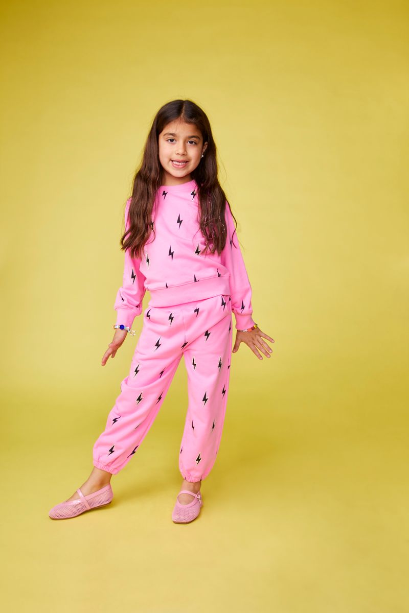 EVELYN CRYSTAL BOLT SWEATER AND SWEATPANTS SET - SET