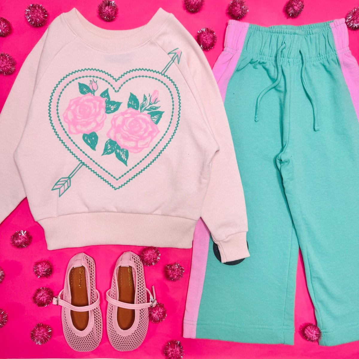 FLORAL LOVE SWEATSHIRT - TINY WHALES
